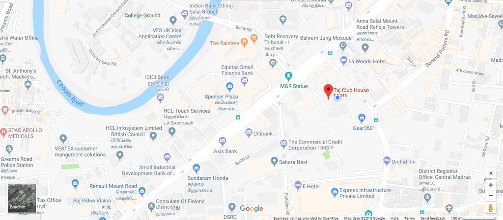 Taj Club House Hotel Chennai Luaran gambar Location of the club house